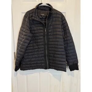 Sam Edelman Puffer Jacket Lightweight Quilted‎ Full Zip Black XL